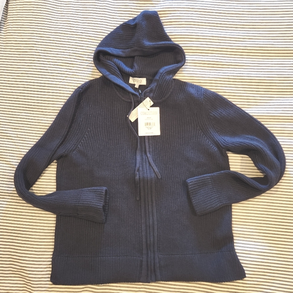 Cotton fisherman sweater hoodie